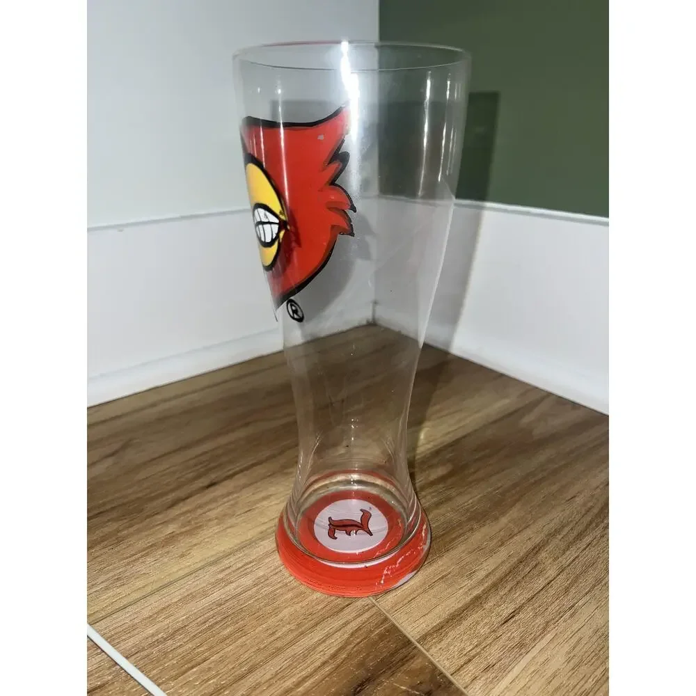 Louisville Cardinals Pilsner Glass NCAA Basketball Football Beer Cup Collectible